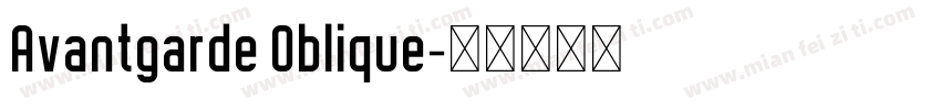 Avantgarde Oblique字体转换